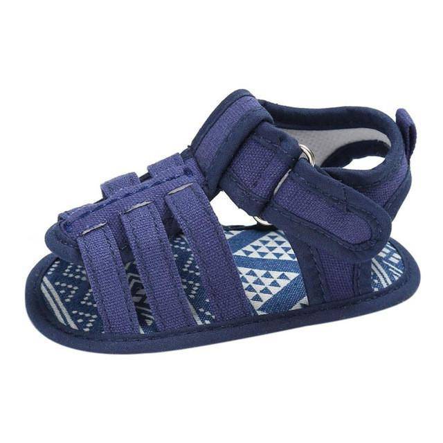 Baby Girl Soft Sole Sandals Shoes Dark Blue