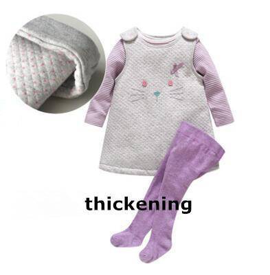 Baby Girl Thick Cat Dress Pantyhose Romper