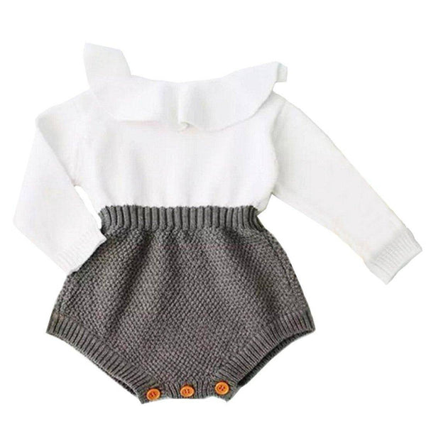 Baby Girl Wool Romper Long Sleeve Outfit