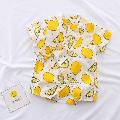 Baby Girls Cotton Romper Dress Yellow