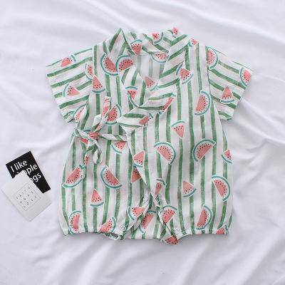 Baby Girls Cotton Romper Dress Green