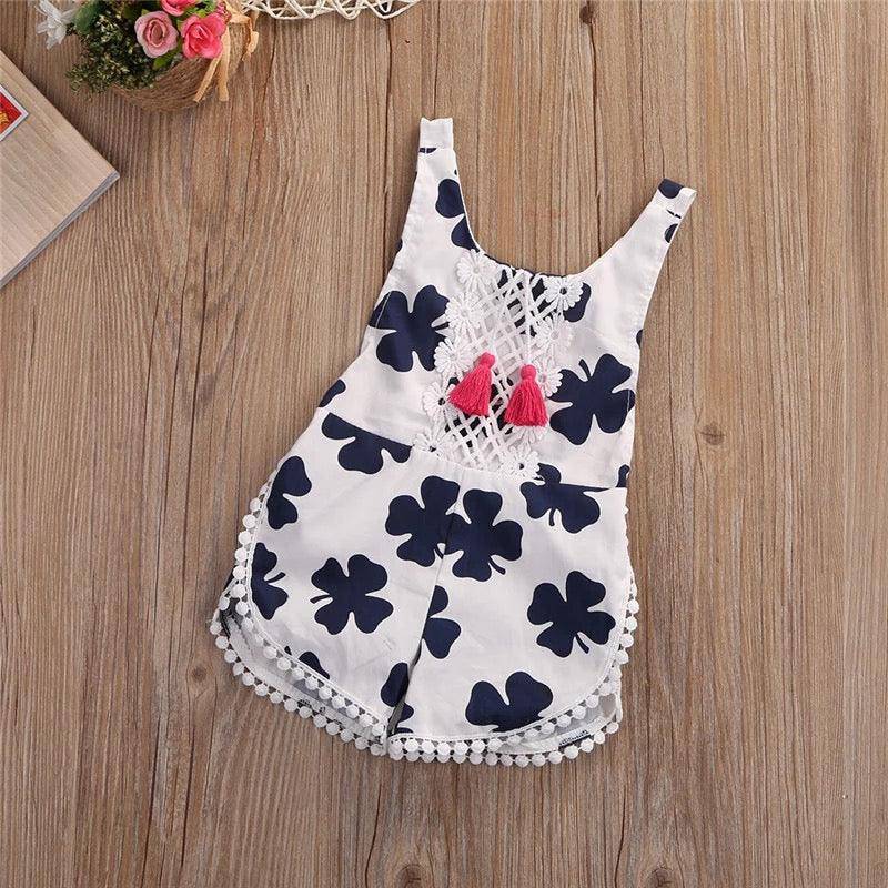 Baby Girls Romper Leaf Sleeveless Clothes