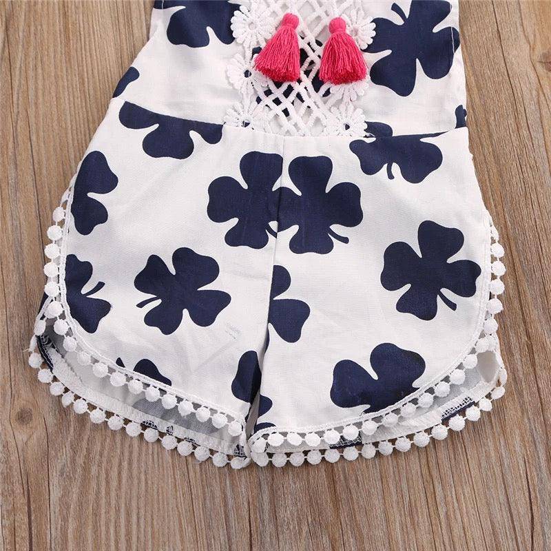 Baby Girls Romper Leaf Sleeveless Clothes