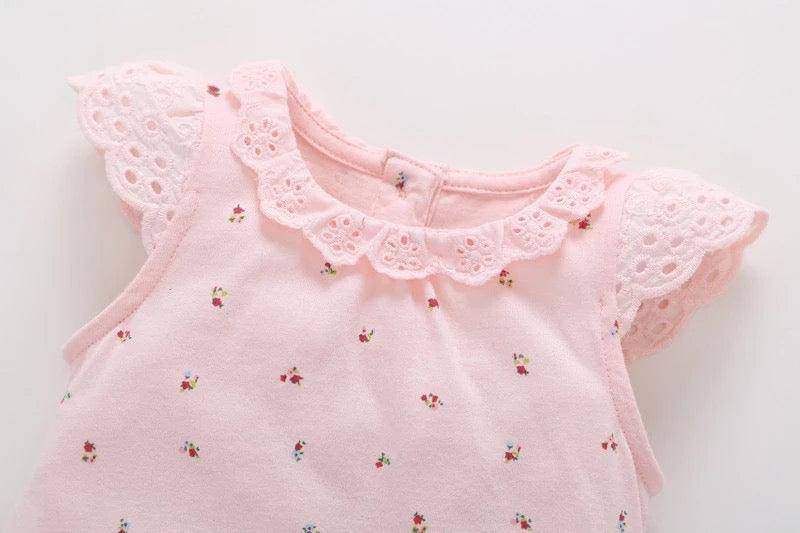 Baby Girls Floral Sleeveless O Neck One Piece Clothes