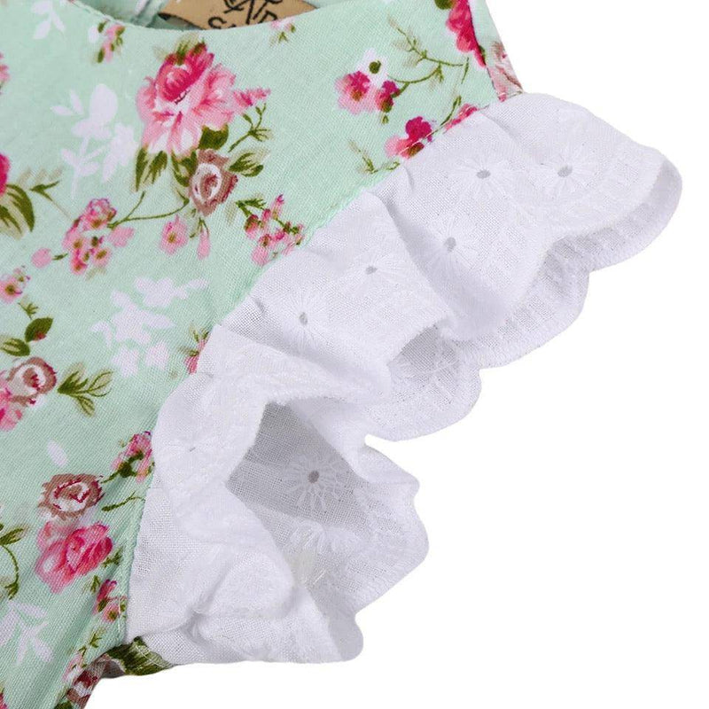 Baby Girls Summer Lace Floral Bodysuit