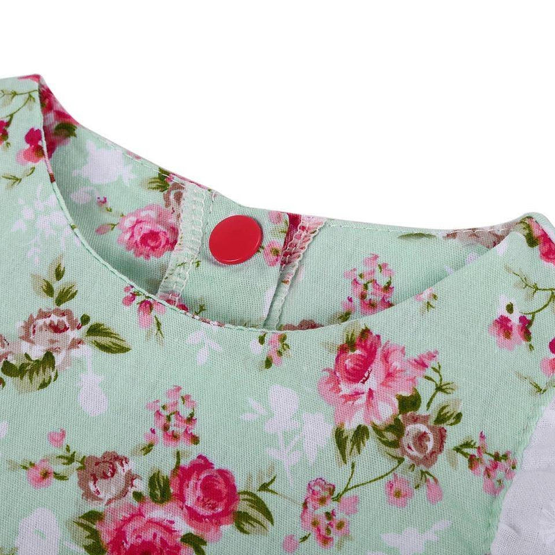 Baby Girls Summer Lace Floral Bodysuit