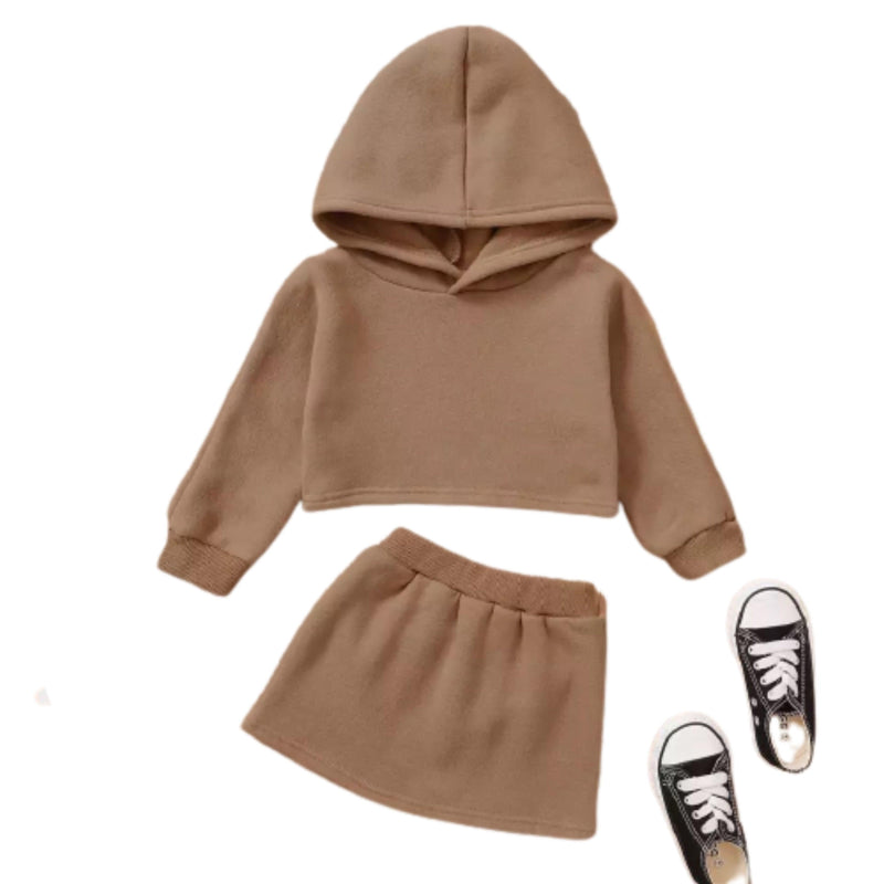 Baby Girls Sweatershirt Velvet Shirt Outfit Brown
