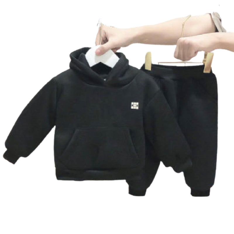 Baby Girls Sweatershirt Velvet Shirt Outfit Black