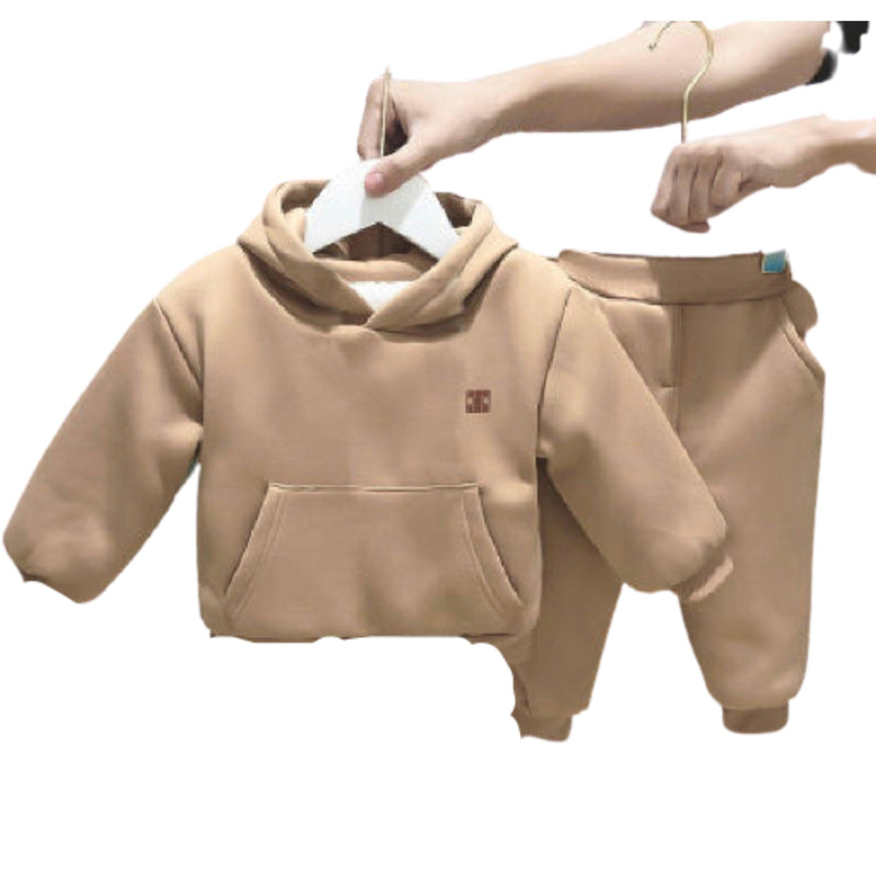 Baby Girls Sweatershirt Velvet Shirt Outfit Khaki