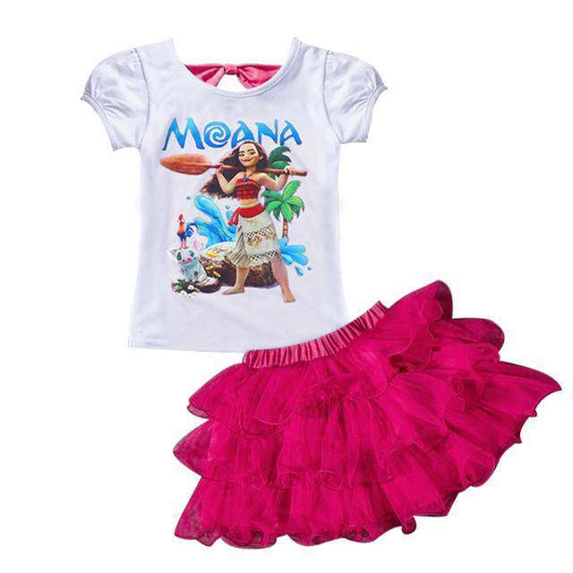 Baby Girls Trolls T Shirt Skirt Outfit Red 2