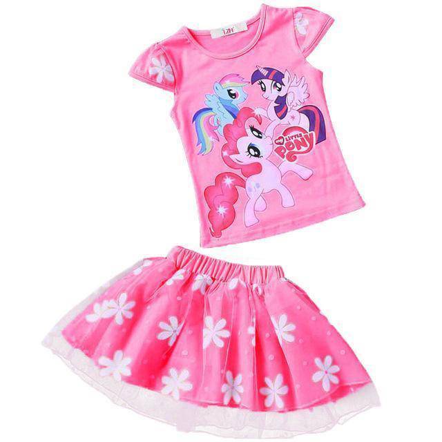 Baby Girls Trolls T Shirt Skirt Outfit Red
