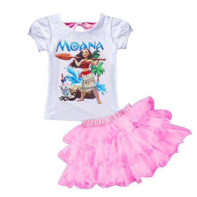 Baby Girls Trolls T Shirt Skirt Outfit Pink 1