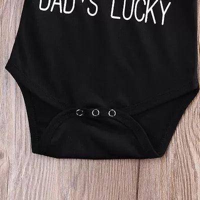 Baby I'm Cute Mom's Hot Dad's Lucky Romper