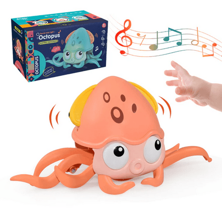 Baby Moving Crab Octopus Musical Toys Orange Octopus