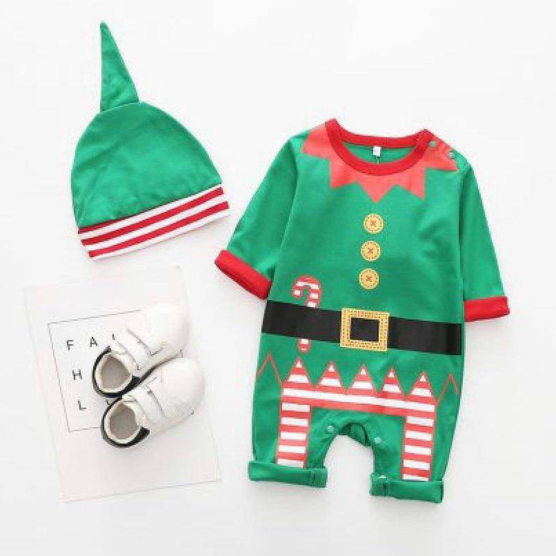 Baby Romper Christmas Jumpsuit Clothes Green