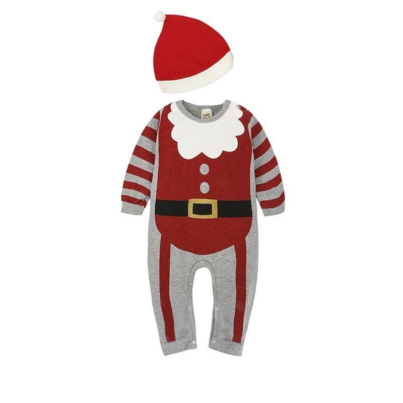 Baby Romper Christmas Jumpsuit Clothes Red gray