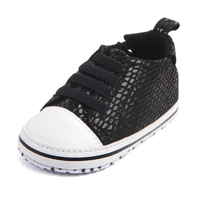 Baby Soft Bottom Sole Bling Mesh Shoes Black