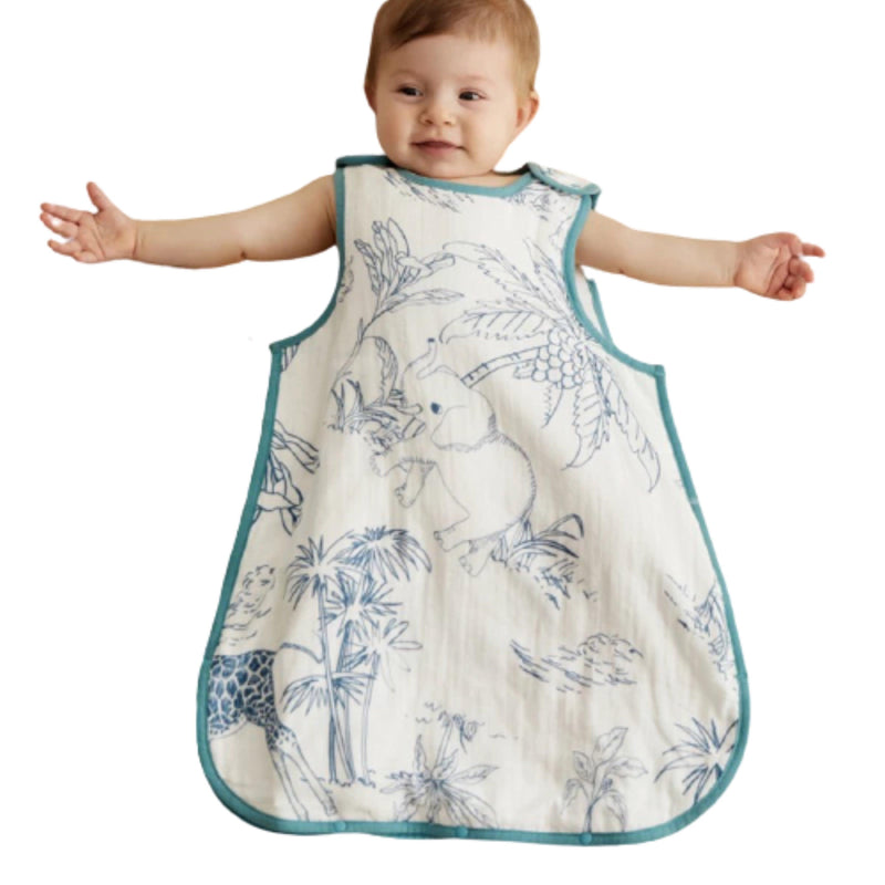 Baby Swaddle Muslin Sleeveless Blanket Blue