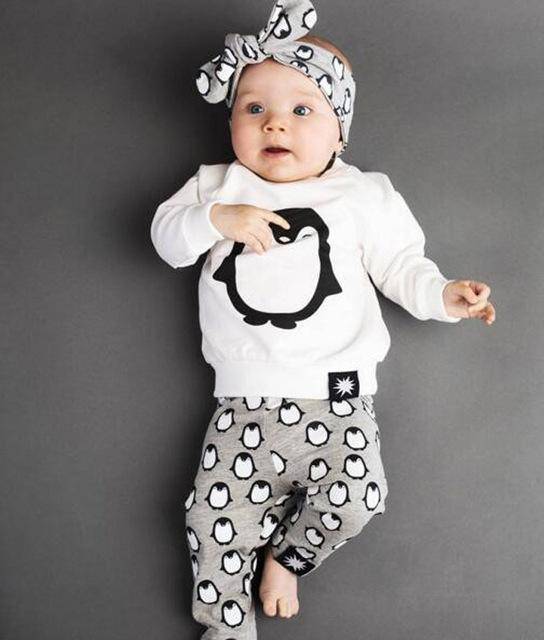 Baby Unisex Boys Girls T Shirt Pants Outfit Clothes Lavender