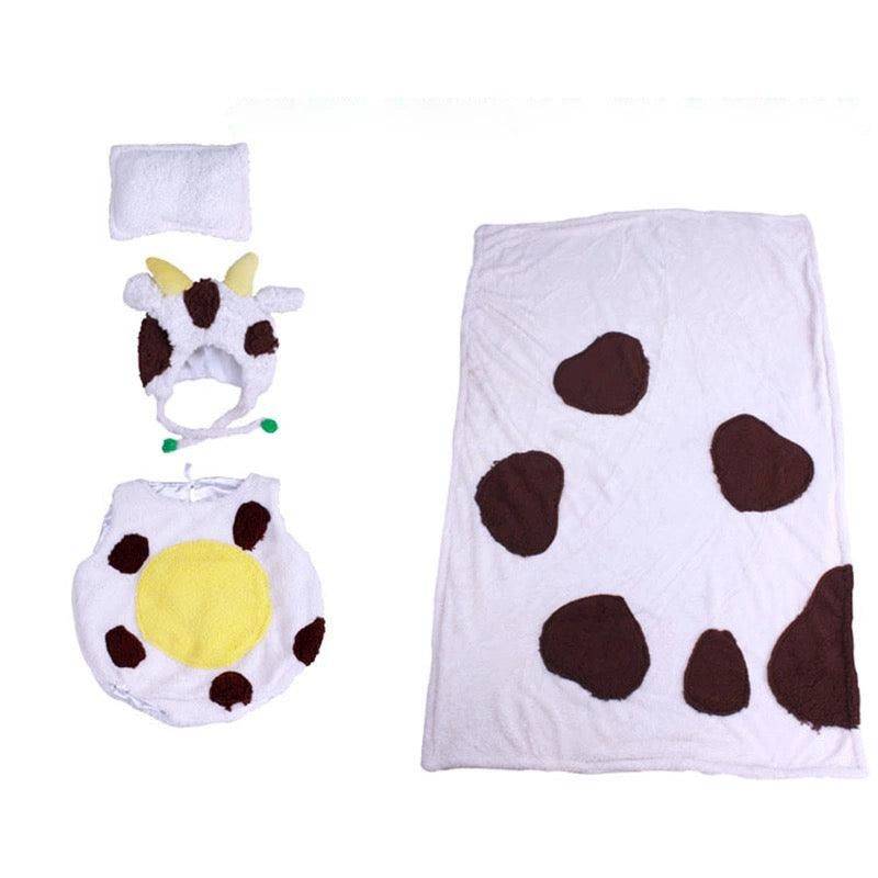 Baby Unisex Cow Costume Animal Outfit White