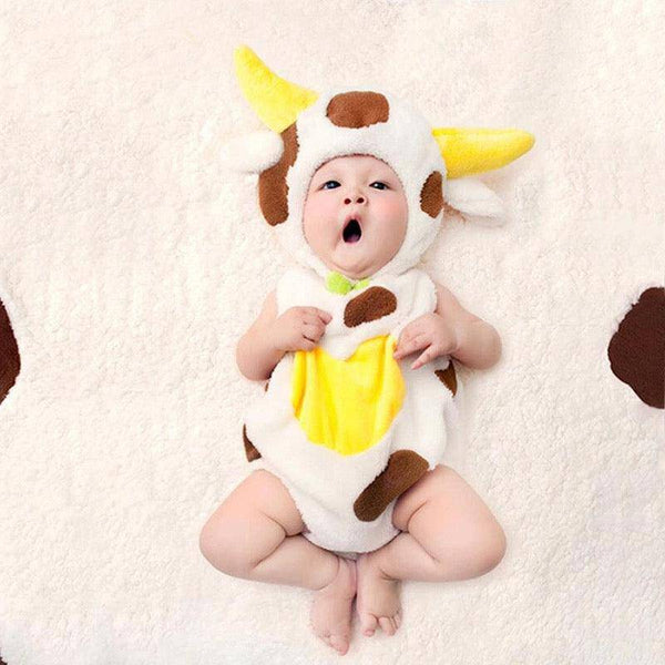 Baby Unisex Cow Costume Animal Outfit Yellow
