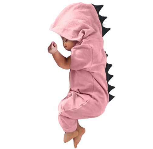Baby Unisex Dinosaur Costume Romper Clothes Pink