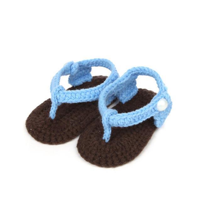 Baby Unisex Handmade Knit Sock Scandals Blue One size