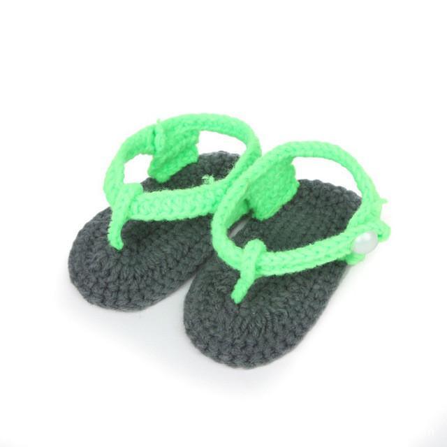Baby Unisex Handmade Knit Sock Scandals LightGreen One size