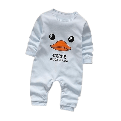 Cute Newborn Girls Boys Animal Romper Sky Blue