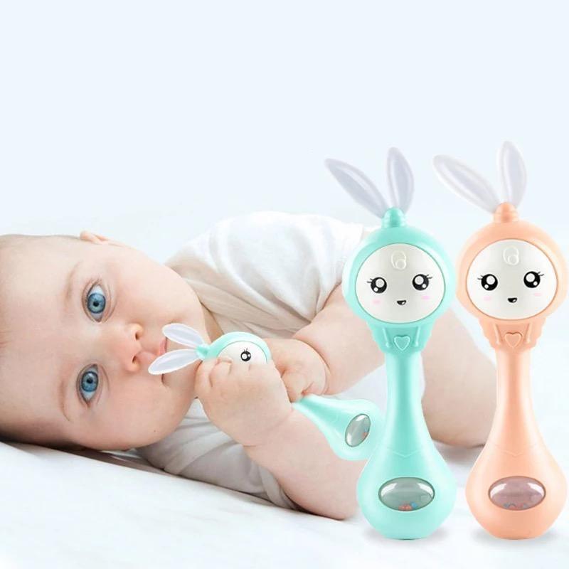Baby Teether Music Rattle Toys Pacifier Hand Bells