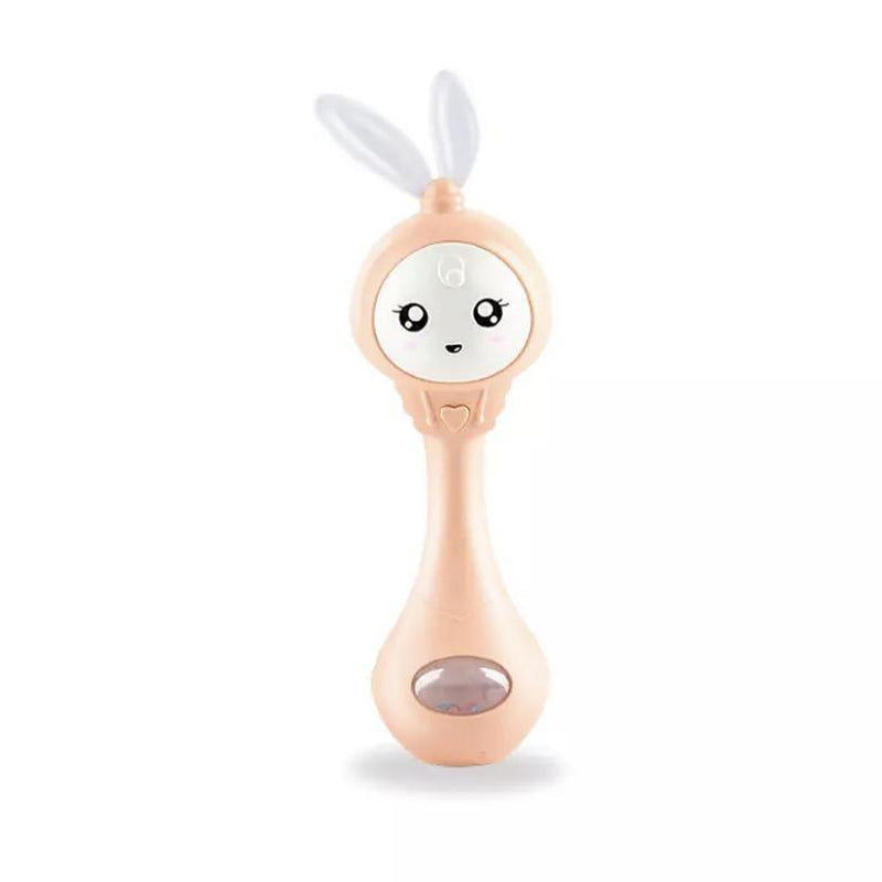 Baby Teether Music Rattle Toys Pacifier Hand Bells Orange