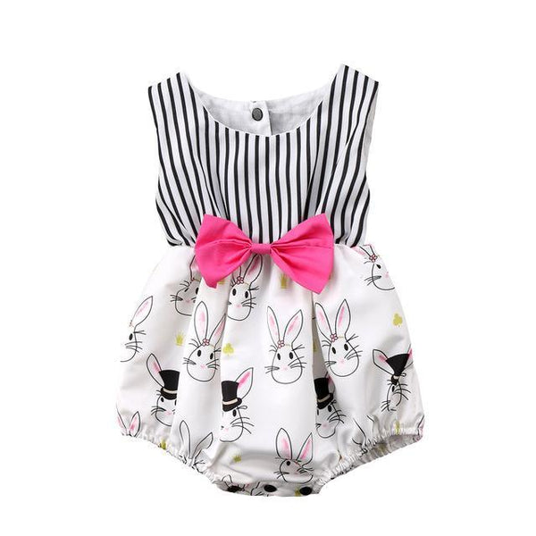 Beautiful Baby Girls Rabbit Romper White
