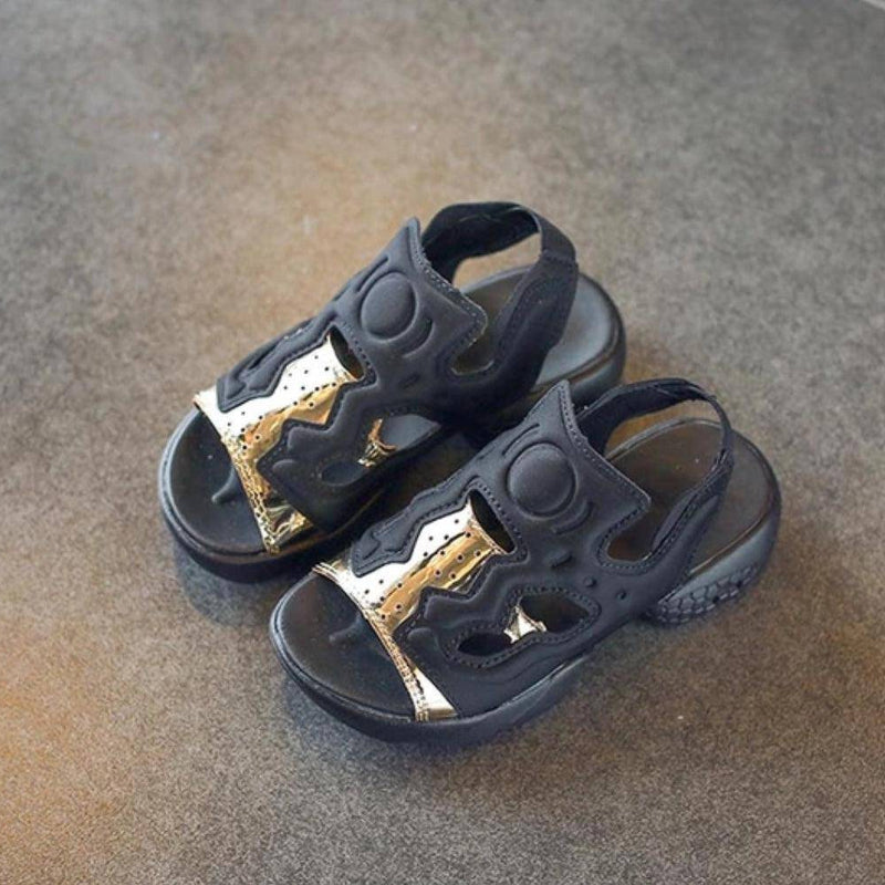 Beautiful Children Boys Girls Black Flat Scandals