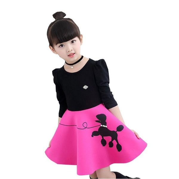 Beautiful Girls Dog mosaic Dress