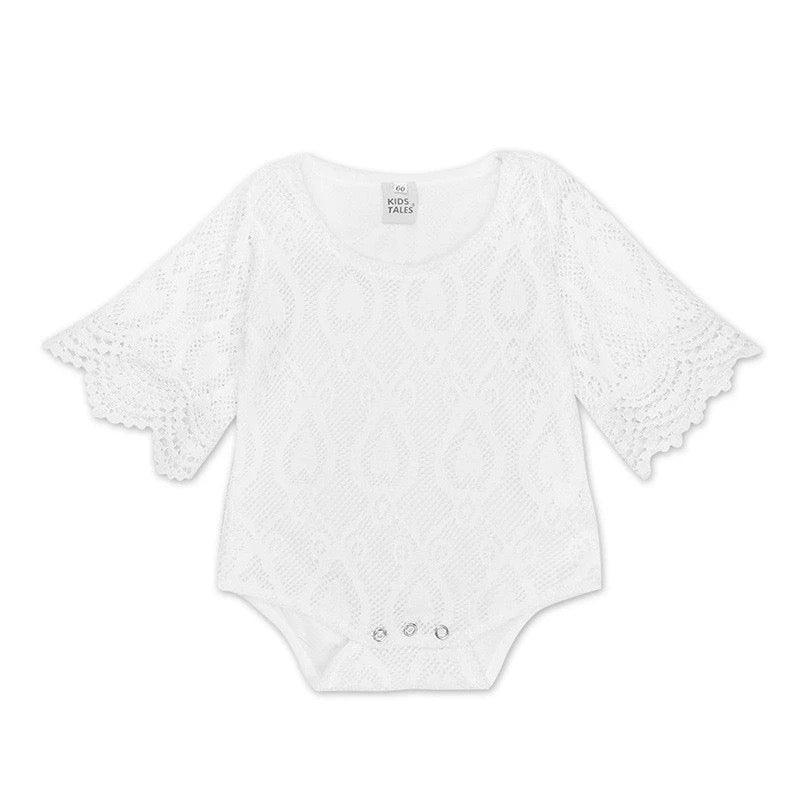 Bohemian Princess White Lace Bodysuit White