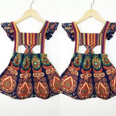 Boho Floral Toddler Girl’s Party Dress