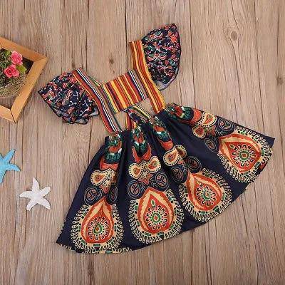 Boho Floral Toddler Girl’s Party Dress