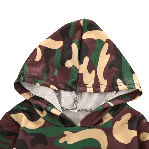 Boys Camouflage Hooded Long Sleeve Tracksuit