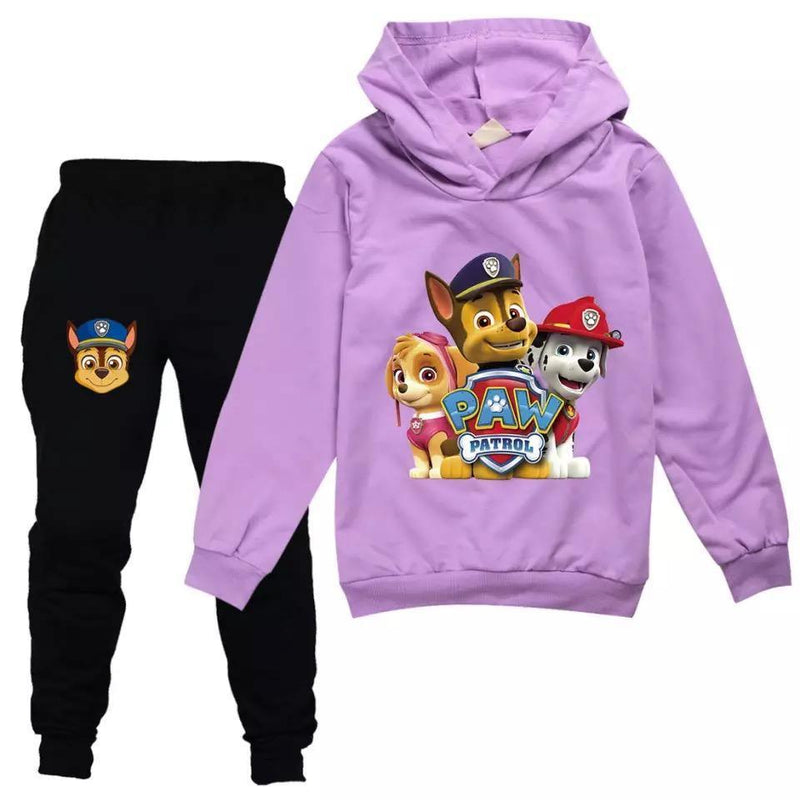 Boys Paw Patrol Hoodie Shirt Pant Purple