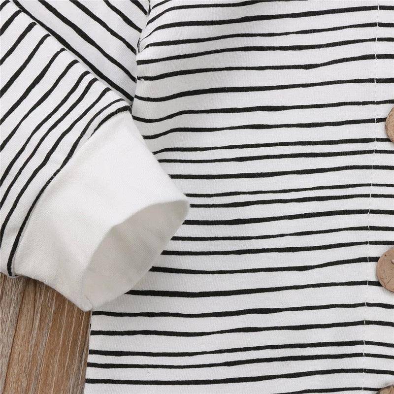 Casual Baby Boys Girls Striped Romper Jumpsuit
