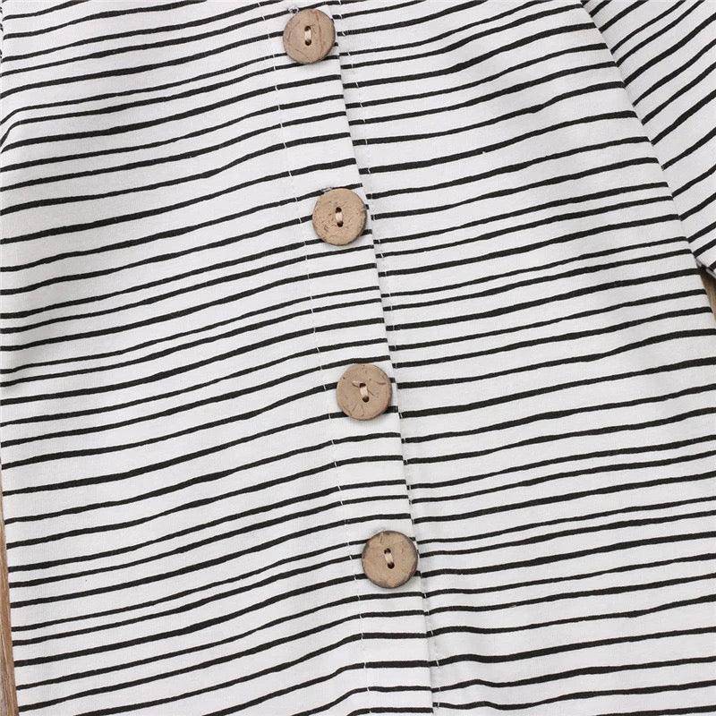 Casual Baby Boys Girls Striped Romper Jumpsuit