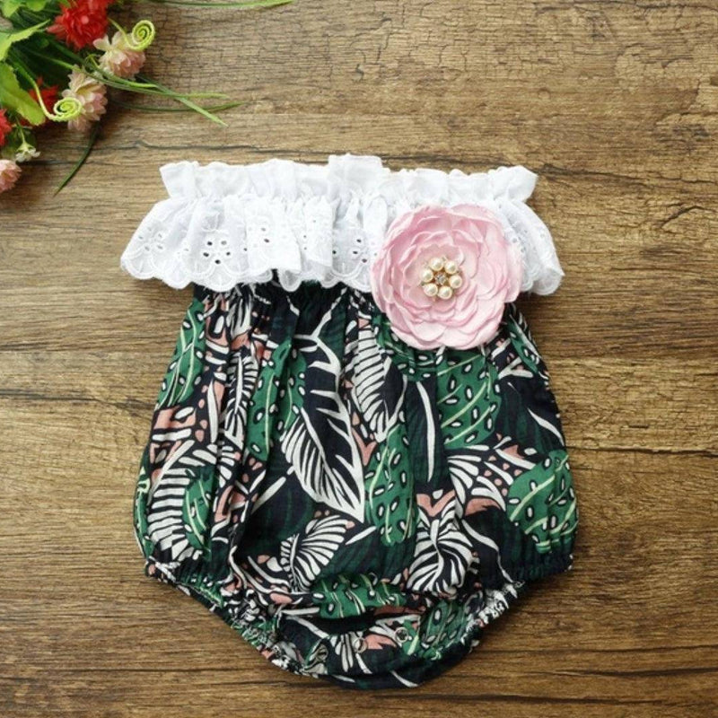 Casual Baby Girls Flower Romper Jumpsuit