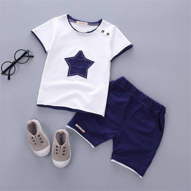 Casual Boys Summer Star Style Outfit Navy