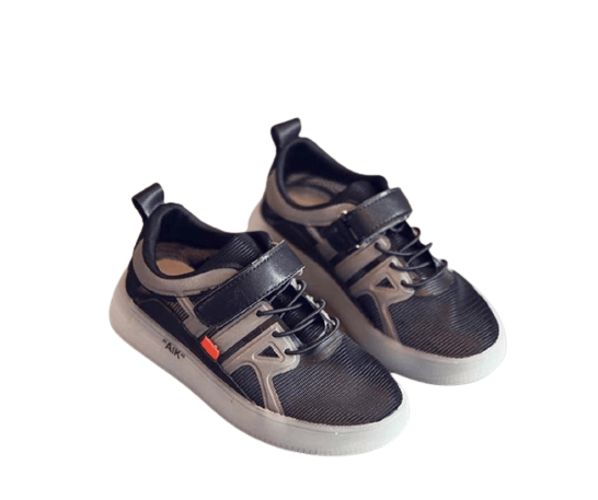 Casual Children Breathable Solid Sport Sneakers Shoes Black