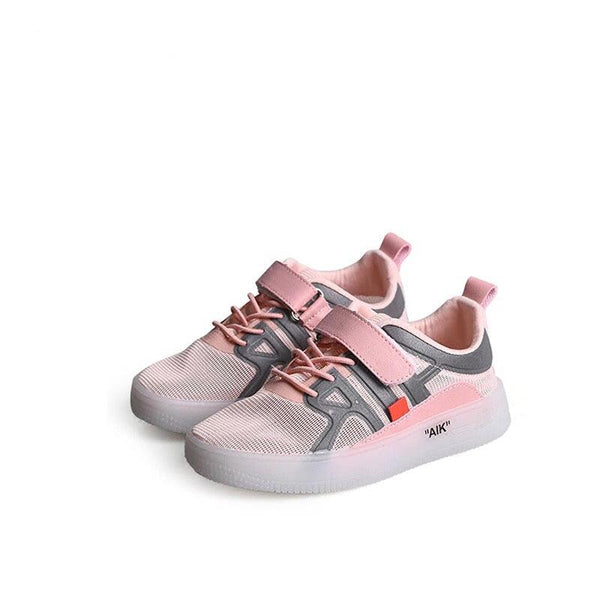 Casual Children Breathable Solid Sport Sneakers Shoes Pink