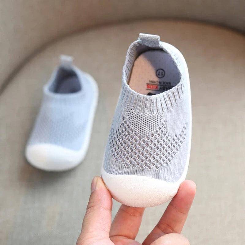 Casual Girls Boys Mesh Comfortable Non Slip Soft Shoes Blue