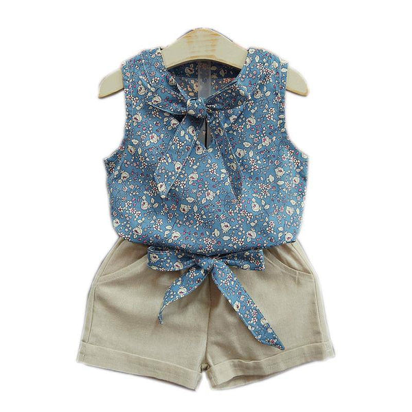 Casual Kid Baby Girls Flower T Shirts Short