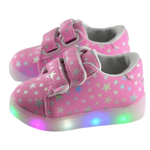 Casual Unisex Boy Girl Led Luminous Sneakers Shoes Pink