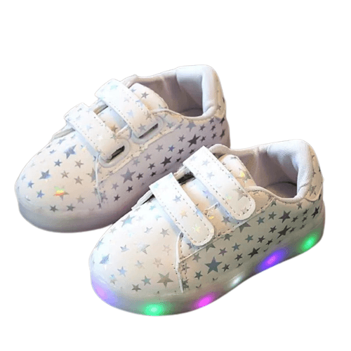 Casual Unisex Boy Girl Led Luminous Sneakers Shoes White