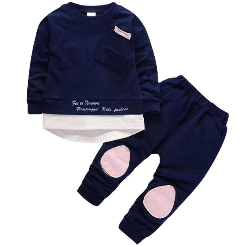 Casual Unisex Shirt Tops Pants Clothes navy